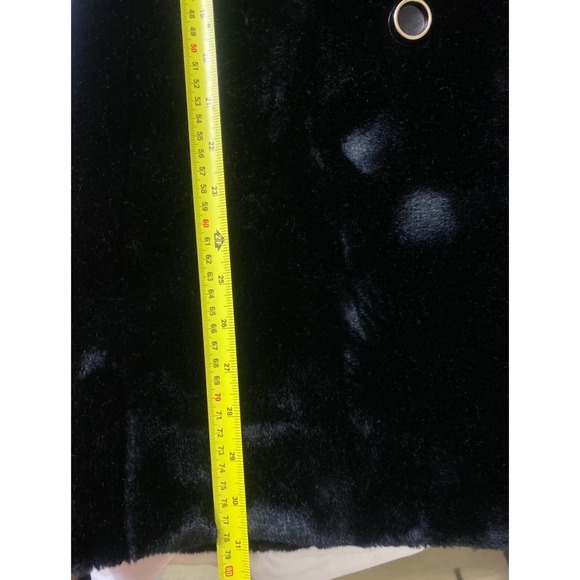 Vintage Borgazia Faux Fur Velvet Coat Womens 14 Black Penny Lane‎ Mob Wife 70s - Picture 11 of 14